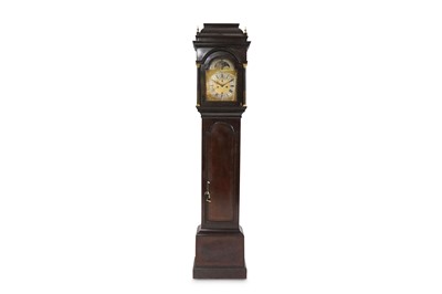 Lot 65 - A GEORGE III MAHOGANY LONGCASE CLOCK WITH...
