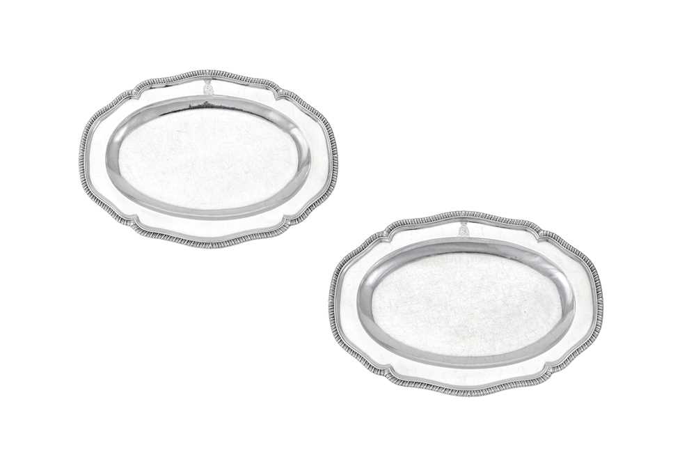 Lot 17 - Earl of Egremont - A pair of George III sterling silver meat or poultry dishes, London 1772 by John Parker and Edward Wakelin (active 1759-1777)