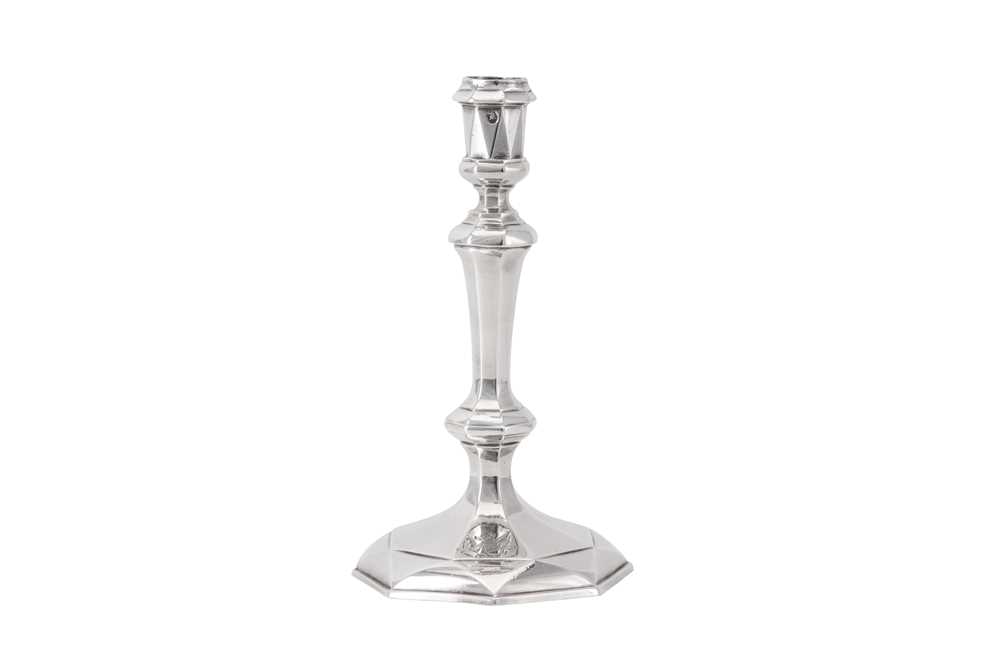 Lot 4 - A George I Britannia standard silver candlestick, London 1716 by Thomas Merry I (reg. 19th June 1701)