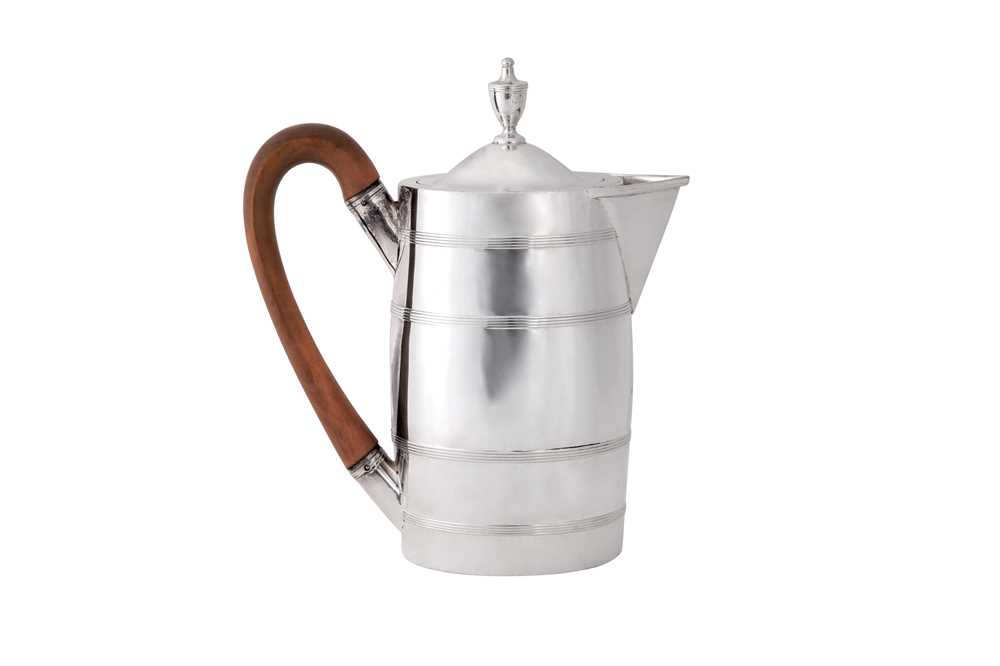Lot 95 - A George III sterling silver coffee pot / biggin, London 1795 by John Mewburn (reg. 2nd Oct 1792)