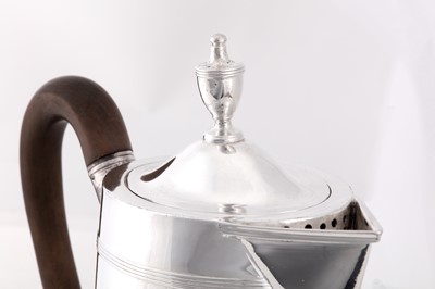 Lot 95 - A George III sterling silver coffee pot / biggin, London 1795 by John Mewburn (reg. 2nd Oct 1792)