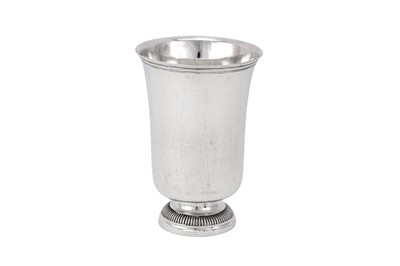 Lot 78 - A Louis XVI late 18th century French silver beaker, Paris 1789 by Jean-Nicolas Boulanger (reg. 11th March 1783, active until at least 1809)