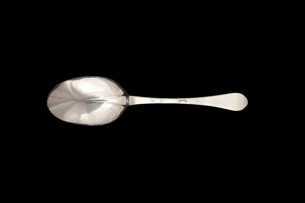 Lot 38 - A Queen Anne Britannia standard silver child’s spoon, London 1705 maker's mark obscured