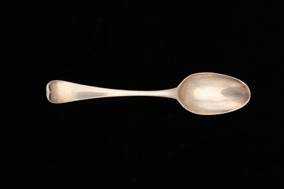 Lot 40 - A George I Britannia standard silver dessert spoon, London 1714 by David Willaume (Reg. Apr 1697)