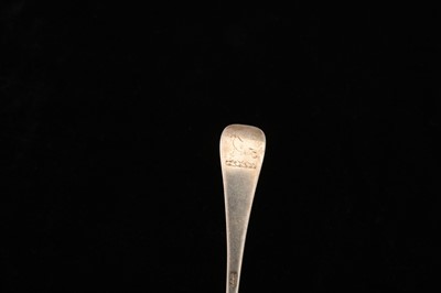 Lot 40 - A George I Britannia standard silver dessert spoon, London 1714 by David Willaume (Reg. Apr 1697)