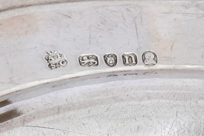 Lot 30 - Welsh interest - An unusual George III sterling silver dinner plate, London 1788 by Andrew Fogelberg and Stephen Gilbert (reg. 17th July 1780)