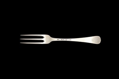 Lot 35 - Royal Ambassadorial - An early George III sterling silver table fork, London 1763 by Isaac Callard (reg. 7th Feb 1726, d.c.1770)