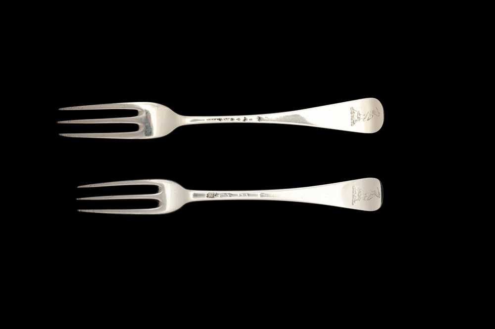 Lot 36 - A Queen Anne Britannia standard silver table fork, London probably 1709 by John Broake (reg. 8th July 1699)