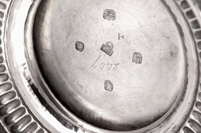 Lot 120 - A George IV sterling silver teapot, London 1823 by John Bridge of Rundell, Bridge and Rundell (reg. 25th Nov 1823)