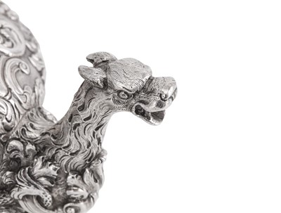 Lot 114 - A George IV Irish sterling silver 'zoomorphic' teapot, Dublin 1820 by William Nolan