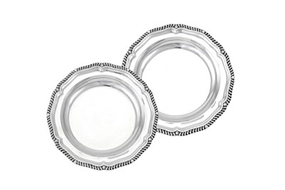 Lot 23 - A pair of Victorian sterling silver second course dishes, London 1846 by Robert Garrard II (reg. 16th April 1818)