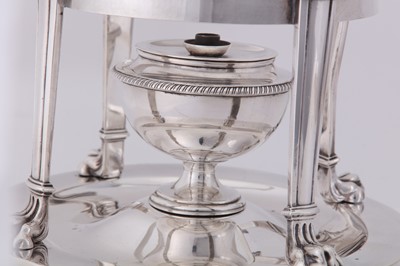 Lot 32 - A George III sterling silver chafing dish stand, London 1802 by Paul Storr (1771 - 1844, reg. 12th Jan 1793)