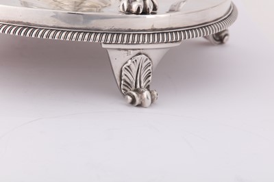 Lot 32 - A George III sterling silver chafing dish stand, London 1802 by Paul Storr (1771 - 1844, reg. 12th Jan 1793)