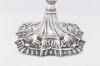 Lot 108 - An early George III sterling silver candlestick, London 1762 by William Cafe (reg. 16th Aug 1757)