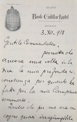 Lot 165 - Respighi (Ottorino) Autograph letter signed...