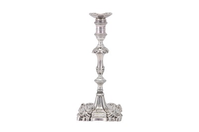 Lot 106 - An early George III sterling silver candlestick, London 1762 by Ebenezer Coker (reg. 27th March 1738)