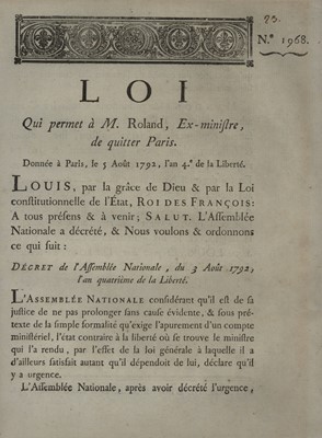 Lot 193a - French Revolution.- 1789-92 A small group of...