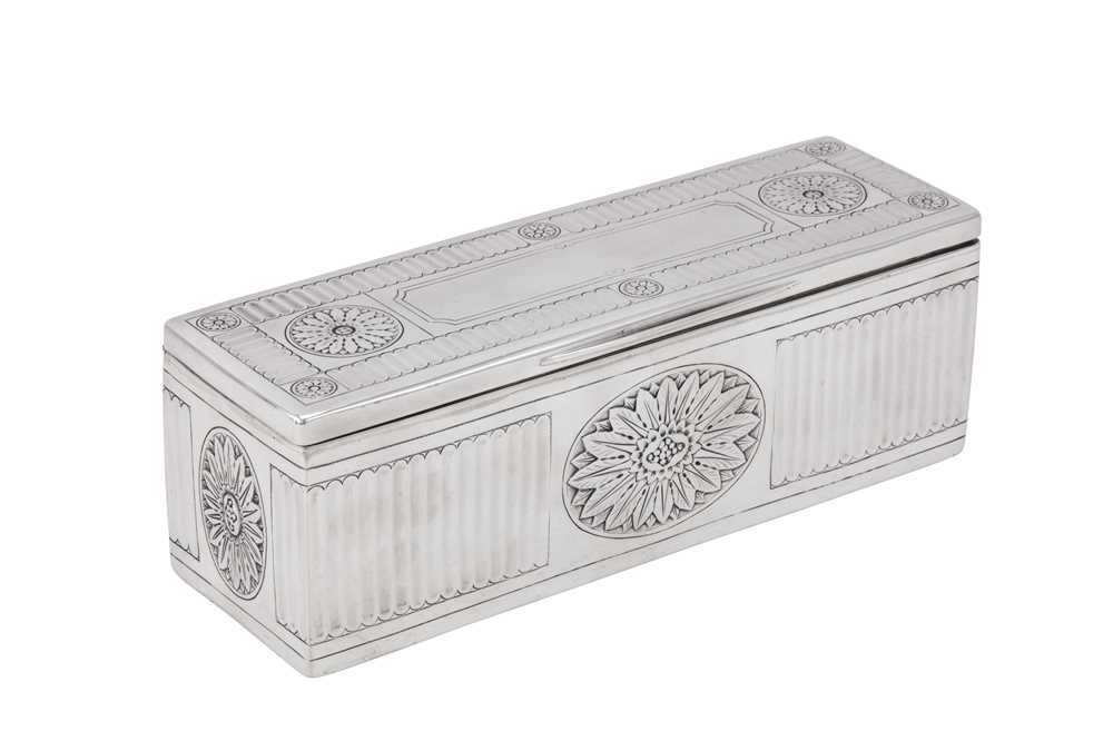 Lot 102 - A large William IV sterling silver dressing table box, London 1832 by Charles Reily and George Storer (reg. 1st Jan 1829)