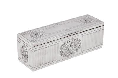 Lot 102 - A large William IV sterling silver dressing table box, London 1832 by Charles Reily and George Storer (reg. 1st Jan 1829)