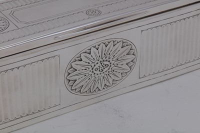 Lot 102 - A large William IV sterling silver dressing table box, London 1832 by Charles Reily and George Storer (reg. 1st Jan 1829)