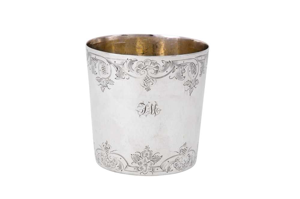 Lot 12 - A George III sterling silver beaker, London 1784 by John Wakelin and William Taylor (reg. 25th Sep 1776)