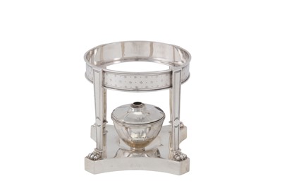 Lot 22 - A George III sterling silver coffee biggin stand, London 1815 by John Wakelin and Robert Garrard (reg. 20th Oct 1792)