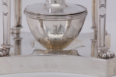 Lot 22 - A George III sterling silver coffee biggin stand, London 1815 by John Wakelin and Robert Garrard (reg. 20th Oct 1792)