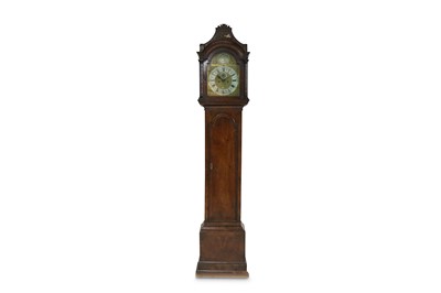 Lot 64 - A GEORGE III MAHOGANY LONGCASE CLOCK SIGNED...