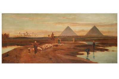 Lot 28 - FREDERICK GOODALL (BRITISH 1822-1904) Sheep...