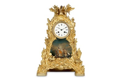 Lot 6 - A MID 19TH CENTURY FRENCH GILT BRONZE MUSICAL...