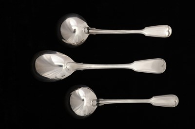 Lot 68 - Imperial - Three Alexander II / III Russian 84 Zolotnik items of flatware, Saint Petersburg circa 1890 retailed by Emil-Friedrich Yegorovich Henricsen (active circa 1870-90)