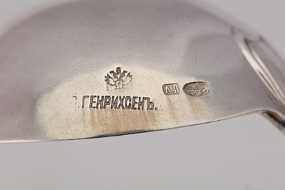 Lot 68 - Imperial - Three Alexander II / III Russian 84 Zolotnik items of flatware, Saint Petersburg circa 1890 retailed by Emil-Friedrich Yegorovich Henricsen (active circa 1870-90)