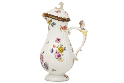 Lot 3 - A MEISSEN GILT-METAL MOUNTED PORCELAIN EWER...