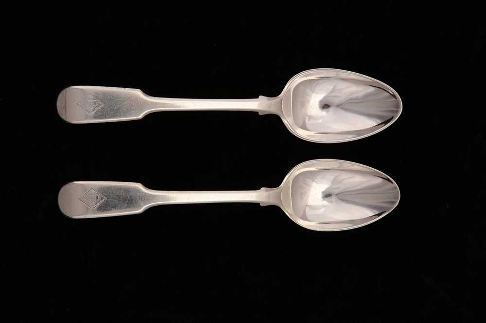 Lot 53 - A pair of George III sterling silver teaspoons, London 1816 by Paul Storr (1771 - 1844, reg. 12th Jan 1793)
