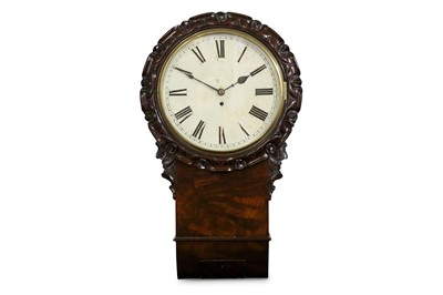 Lot 77 - A MID 19TH CENTURY ENGLISH MAHOGANY FUSEE WALL...