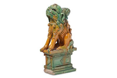 Lot 31 - A CHINESE SANCAI 'QILIN' JOSS STICK HOLDER....