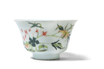 Lot 60 - A CHINESE FAMILLE ROSE 'BITTER MELON' BOWL....