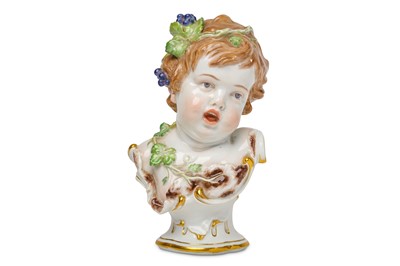 Lot 22 - A LARGE MEISSEN PORCELAIN BUST EMBLEMATIC OF...
