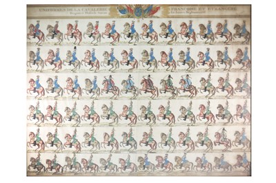 Lot 489 - Uniforms.- Uniformes de la cavalerie françoise...