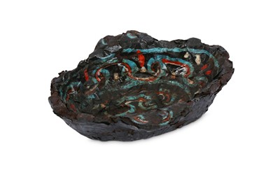 Lot 194 - A CHINESE HAN-STYLE LACQUERED QUATREFOIL CUP....