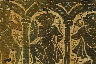 Lot 35 - A COPTIC TEXTILE WITH DANCING SCENE Circa 4th -...