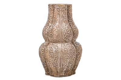 Lot 189 - A CHINESE DOUBLE GOURD ''-STYLE GLAZED VASE....