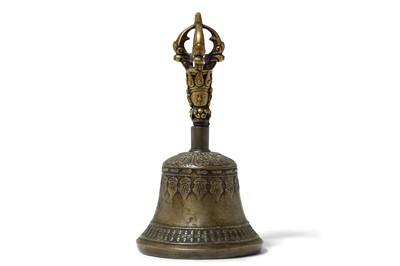 Lot 152 - A RITUAL BRONZE BELL, GHANTA.  Tibet, 19th...