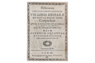 Lot 331 - Alberici (Giacomo) Historiarum Sanctissimae et...
