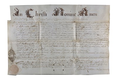 Lot 369 - Document on vellum, Latin.- Italian Interest...
