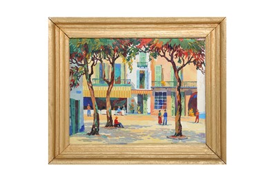 Lot 429 - KENNETH STEEL (BRITISH 1906-1970) A cafe...