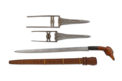Lot 33 - Three edged weapons, comprising two 19th...