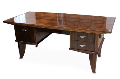 Lot 30 - FRANCE: an Art Deco macassar ebony desk, designed 1930s