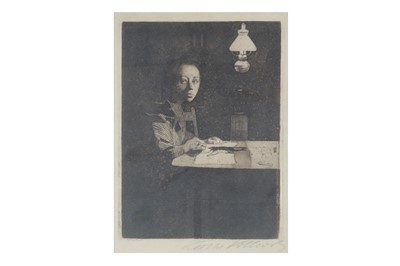 Lot 468 - Kollwitz (Kathe) Self-Portrait at a Table,...