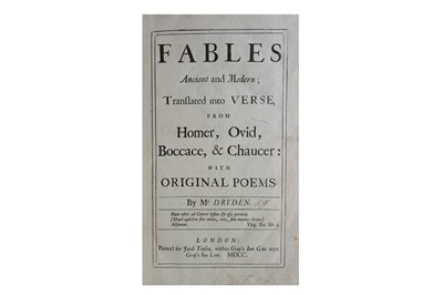 Lot 382 - Dryden (John)  Fables Ancient and Modern;...